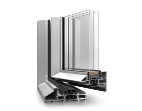 Un'immagine di una finestra con tre strati di vetro.