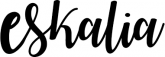 Le nom eshalia est écrit en cursive sur fond blanc.