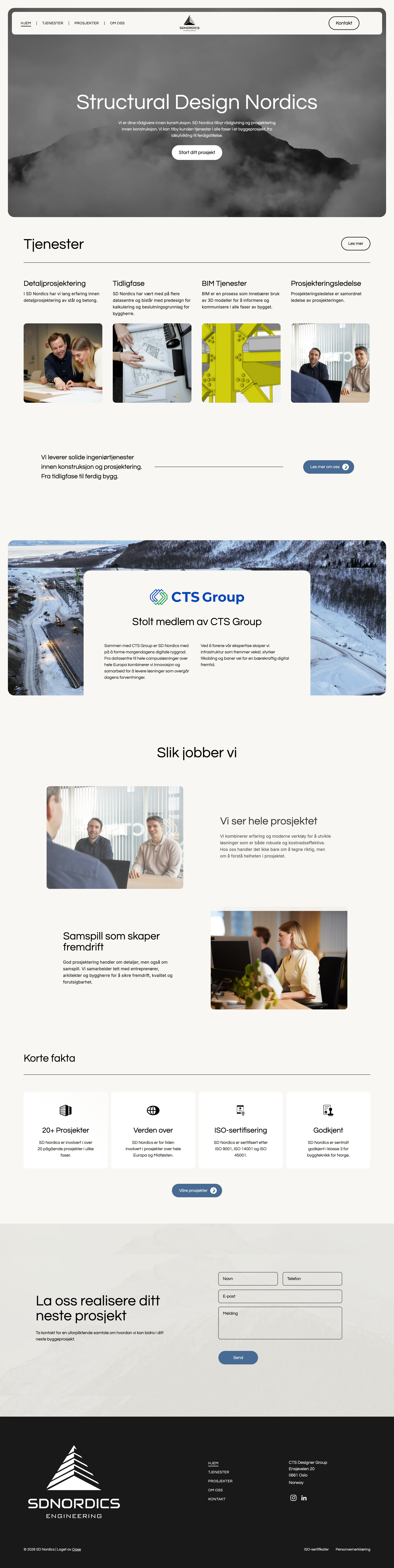 SD Nordics nettside laget av Oase Media