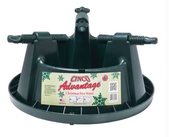 Dark green Cinco Advantage Christmas tree stand.