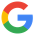 The google logo is a rainbow colored circle with the letter g in the middle.