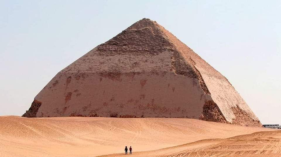 The Red Pyramid and Bent Pyramid at Dahshur near Memphis south of Cairo in Egypt