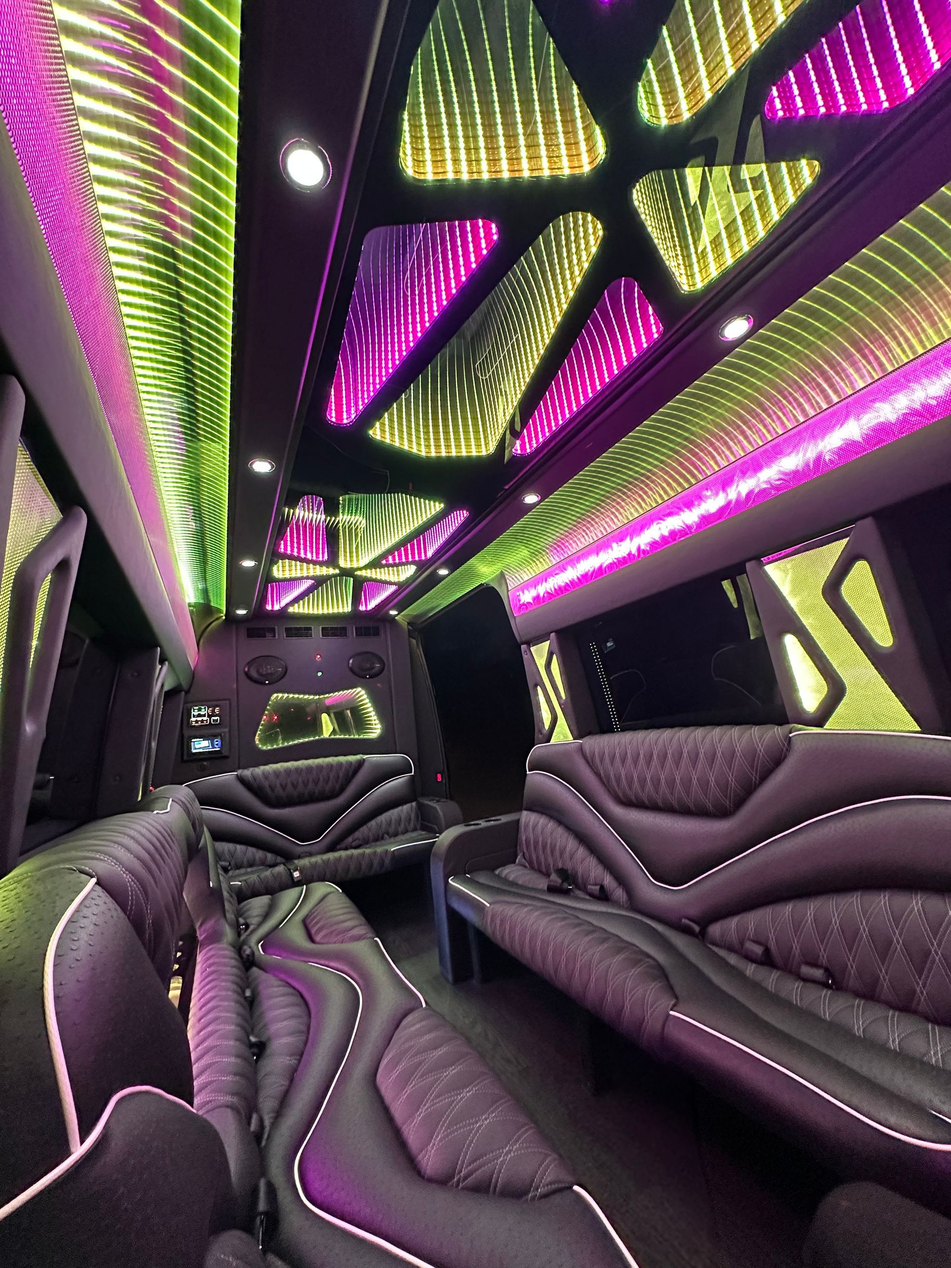Interior of Best Party Bus in Frisco TX