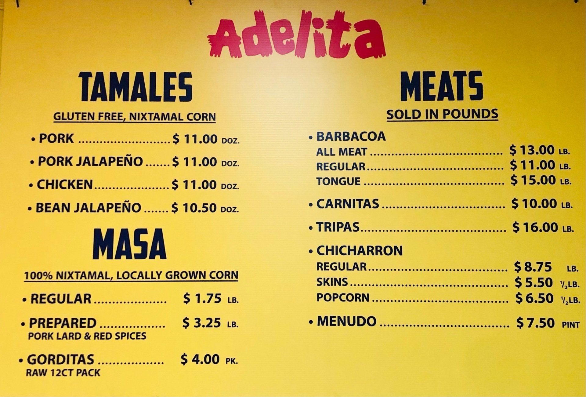 Mexican Food Company San Antonio, TX Adelita Tamales & Tortilla Factory