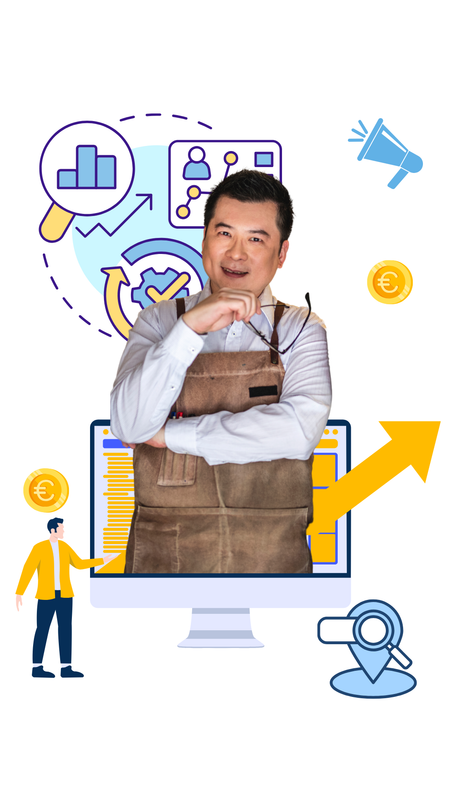 Commerçant local utilisant les solutions digitales de Soluweb : analyse de performance, marketing en ligne, visibilité locale