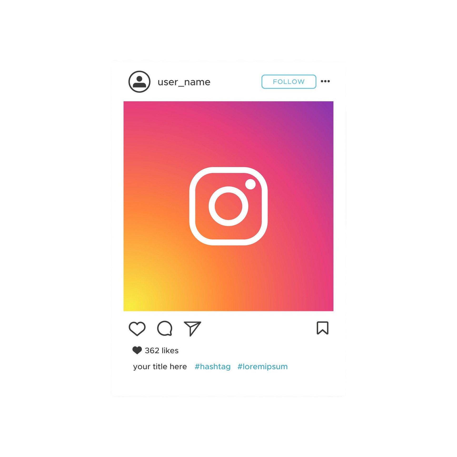Une photo d'une publication Instagram sur fond blanc.