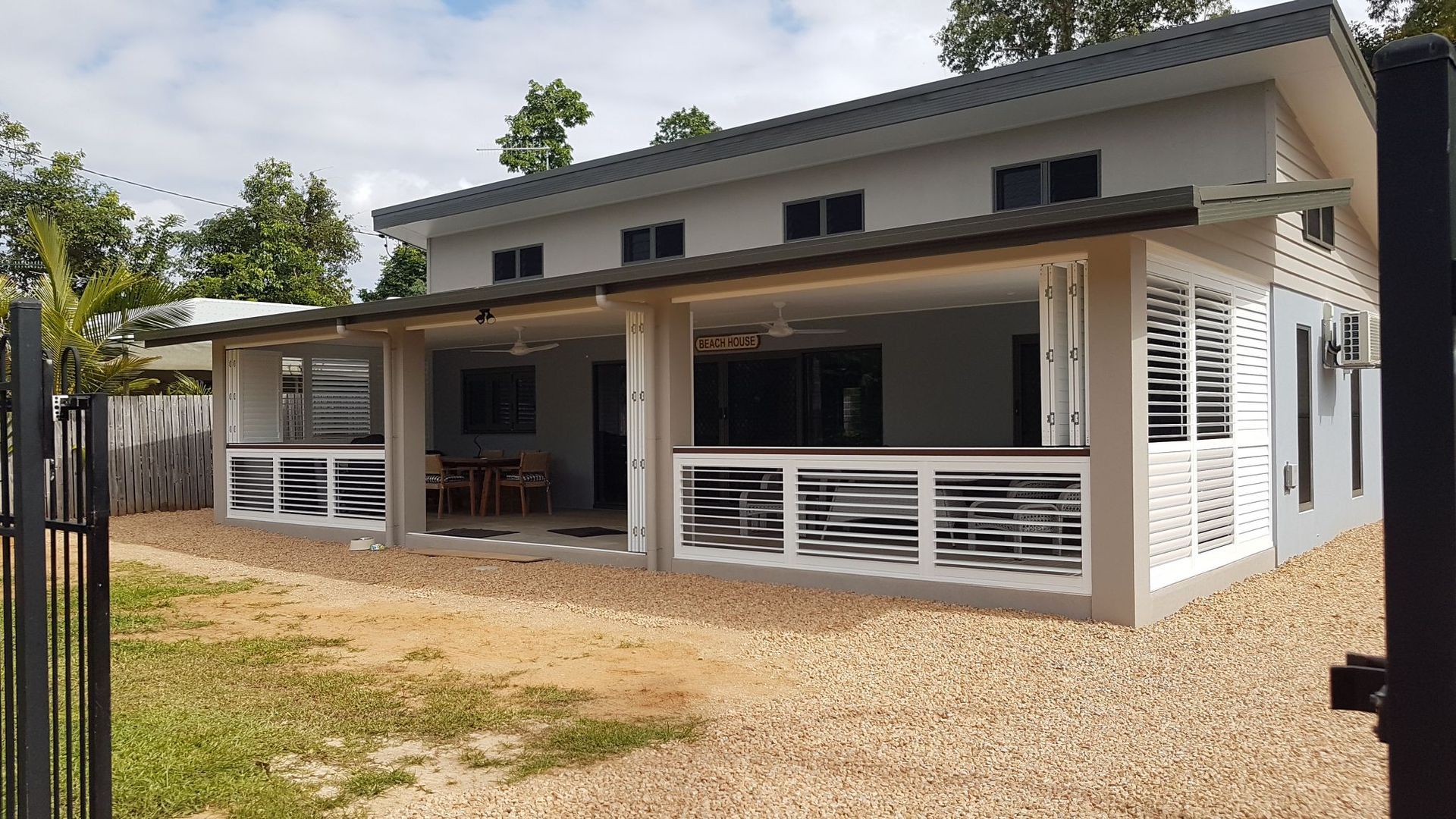 A Patio Grey Louvres — A & B Lattice World & Patios in Bungalow, QLD