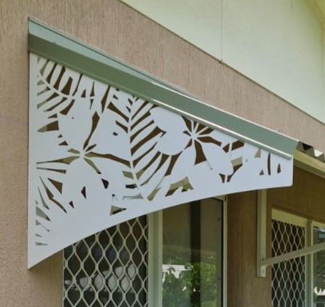 A Window with A White Decorative Awning Over It — A & B Lattice World & Patios in Bungalow, QLD