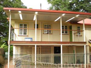 A House with A Balcony and A Red Roof — A & B Lattice World & Patios in Bungalow, QLD