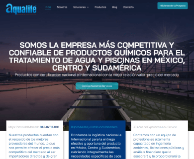 Aqualife México home page