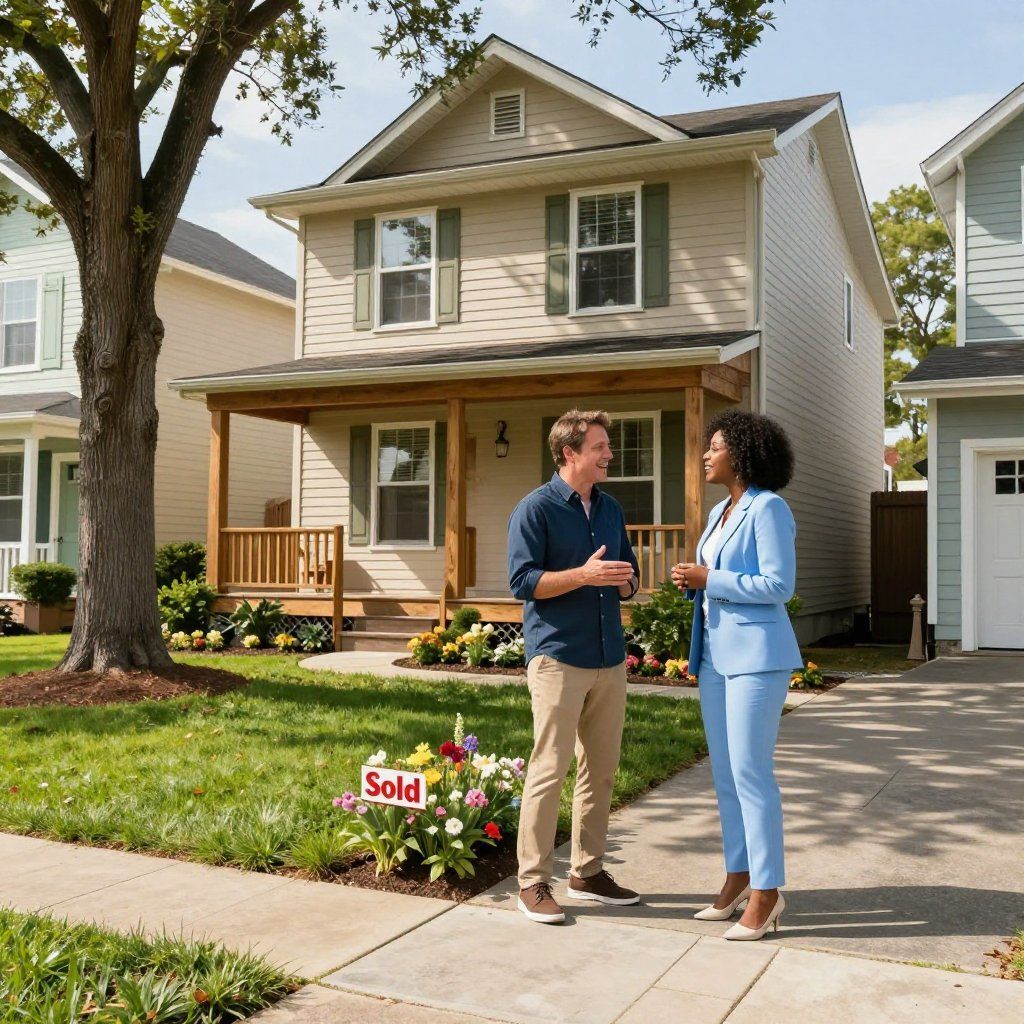realtor speaking to client