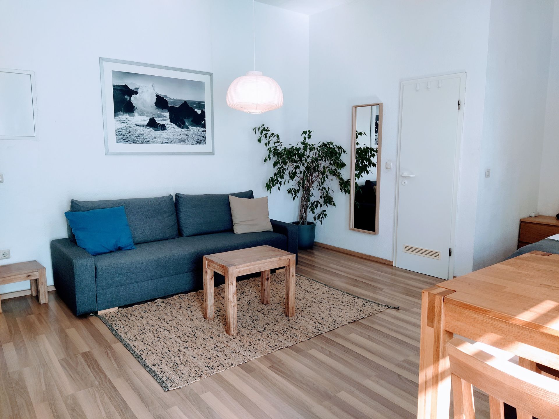 Das Sofa in unserem Apartment