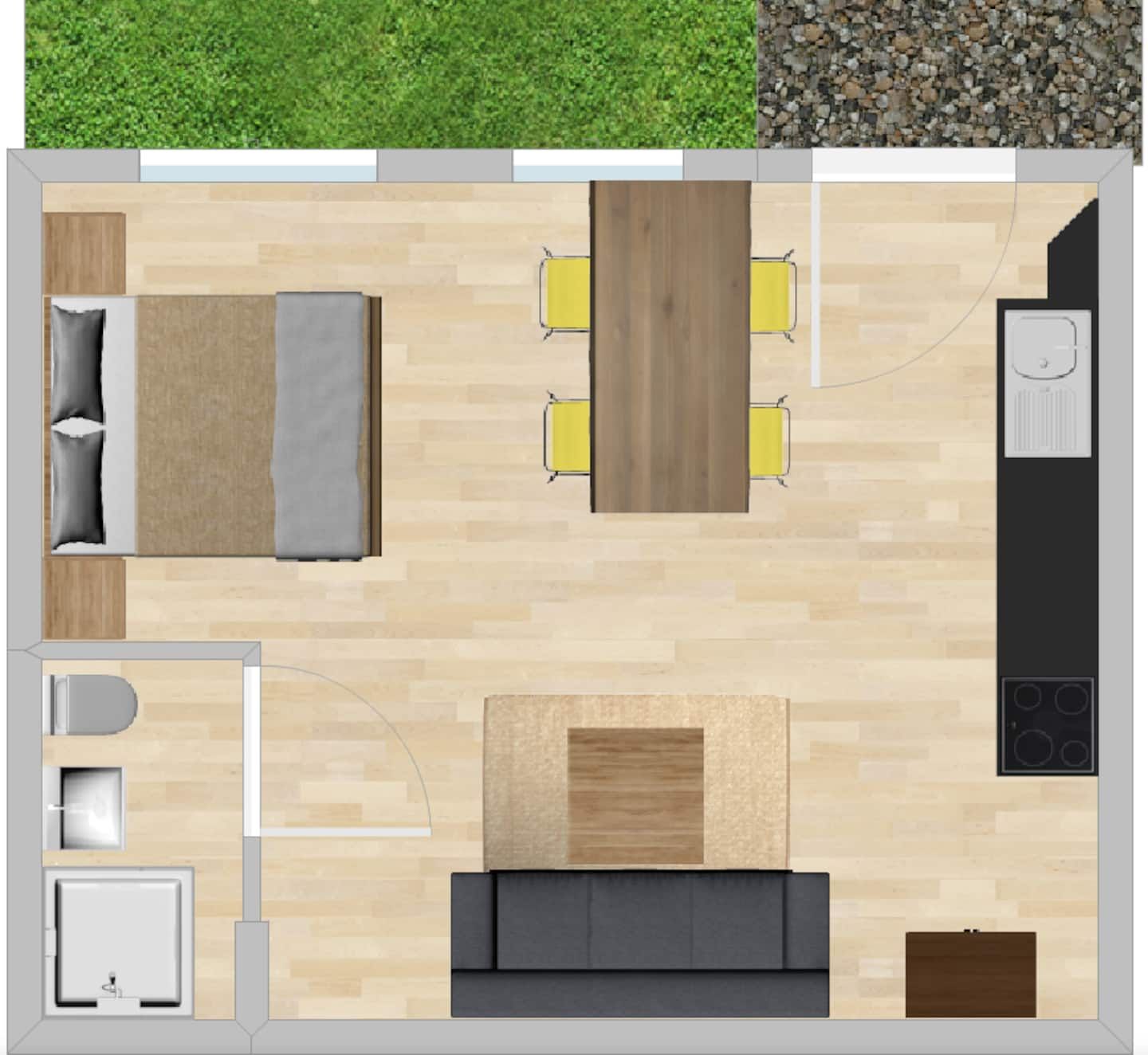Grundriss der Ferienwohnung