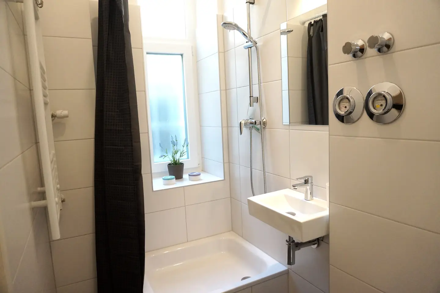 Our holiday apartment has a shower