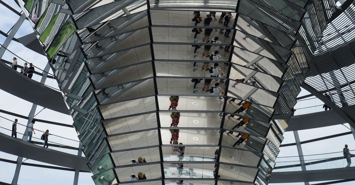 Mirrors in the Reichstag Dome in Berlin
