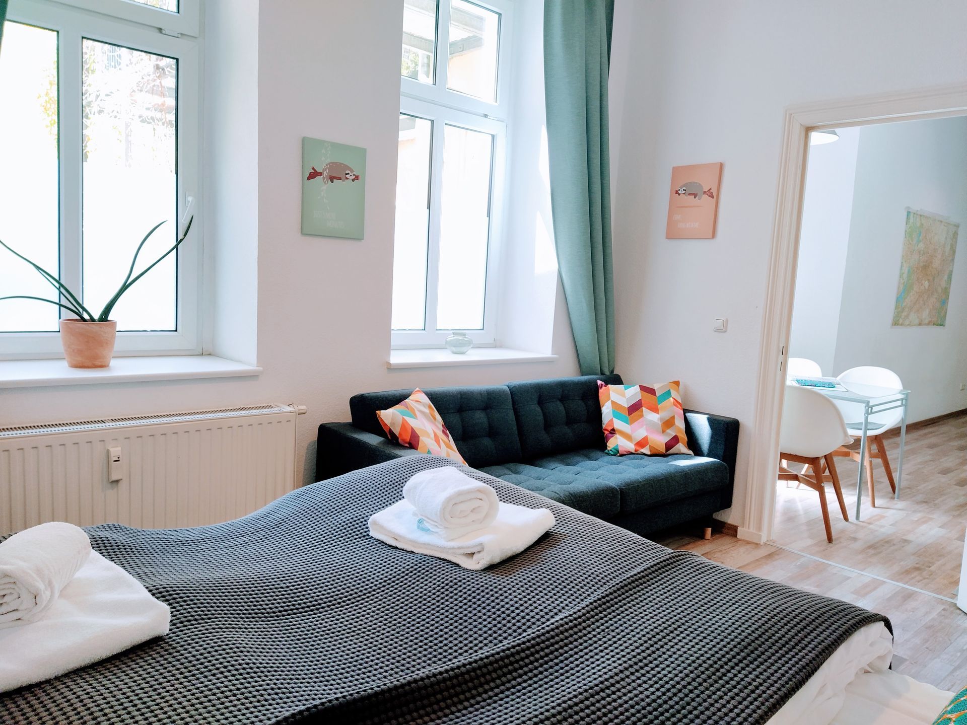 Zweites Schlafzimmer unseres Airbnbs