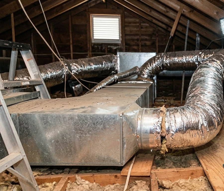 A technician carefully examines an air conditioner using a digital multimeter to diagnose and troubleshoot potential issues.