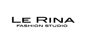 Das Logo des Le Rina Fashion Studio ist schwarz-weiß.