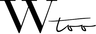 Ein schwarz-weißes Logo mit dem Buchstaben W und einer handschriftlichen Unterschrift.