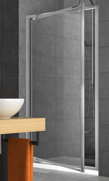 A Bathroom With A Walk In Shower With A Glass Door Shower Screen — Readycut Screens & Doors in Winnellie, NT