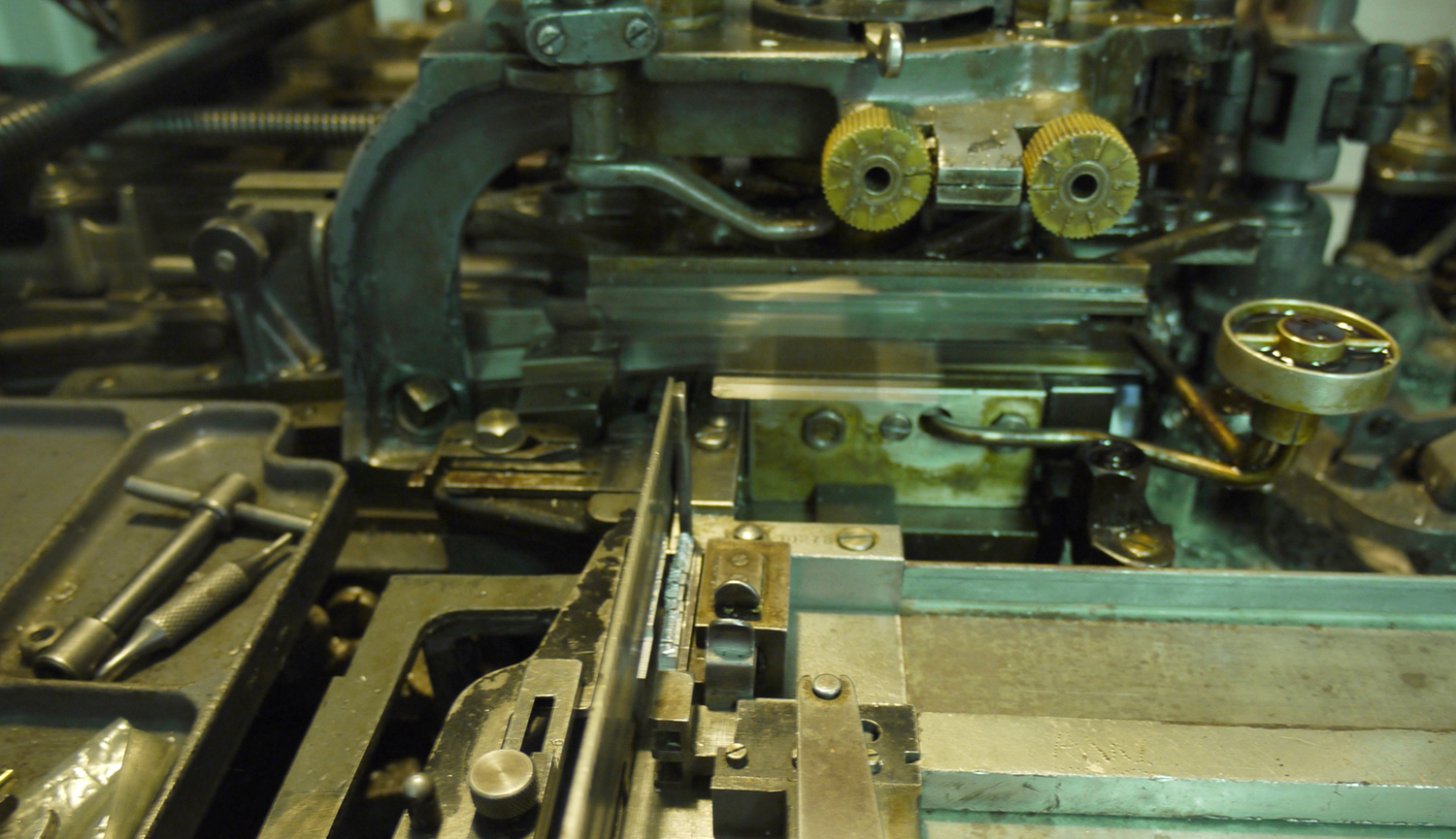 Monotype hot metal caster