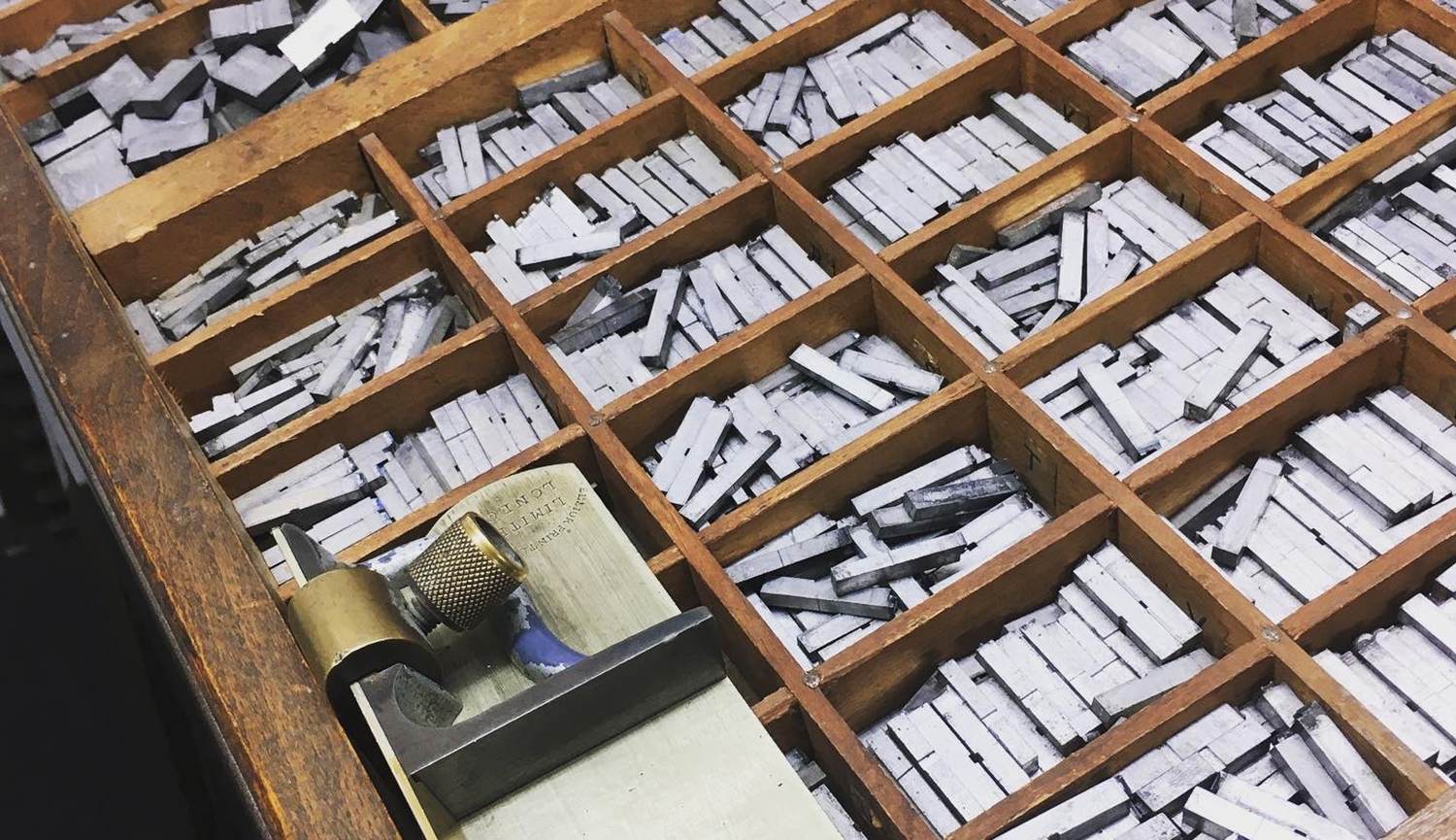 Metal type for hand setting
