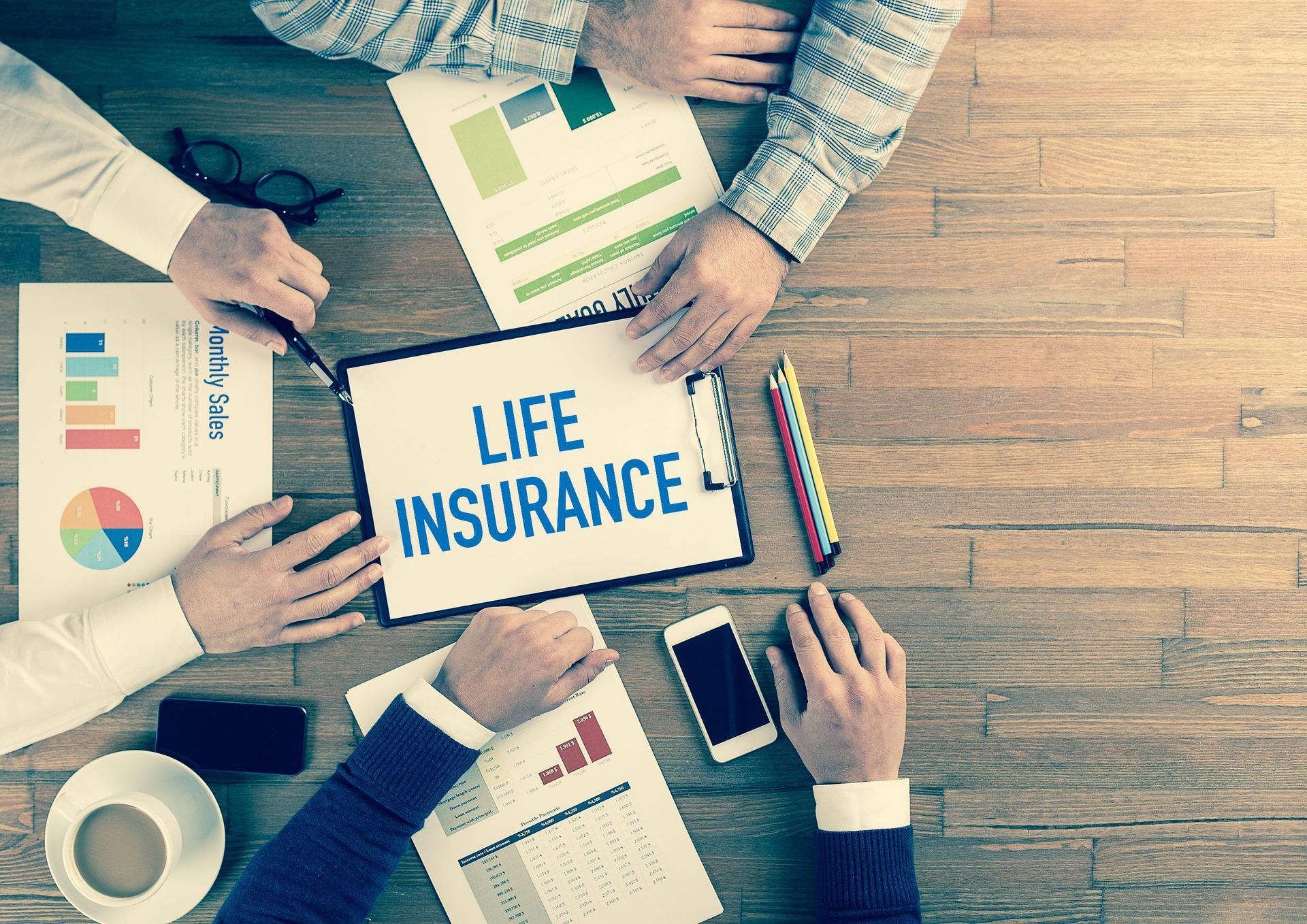 business team concept life insurance