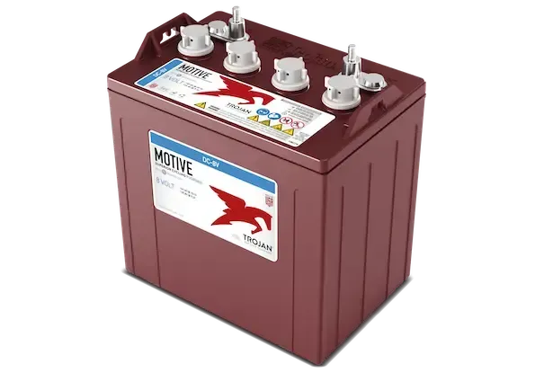 Red, Rectangular Battery for Golf Cart — ASAP Batteries & Breakdowns in Burleigh Heads, QLD