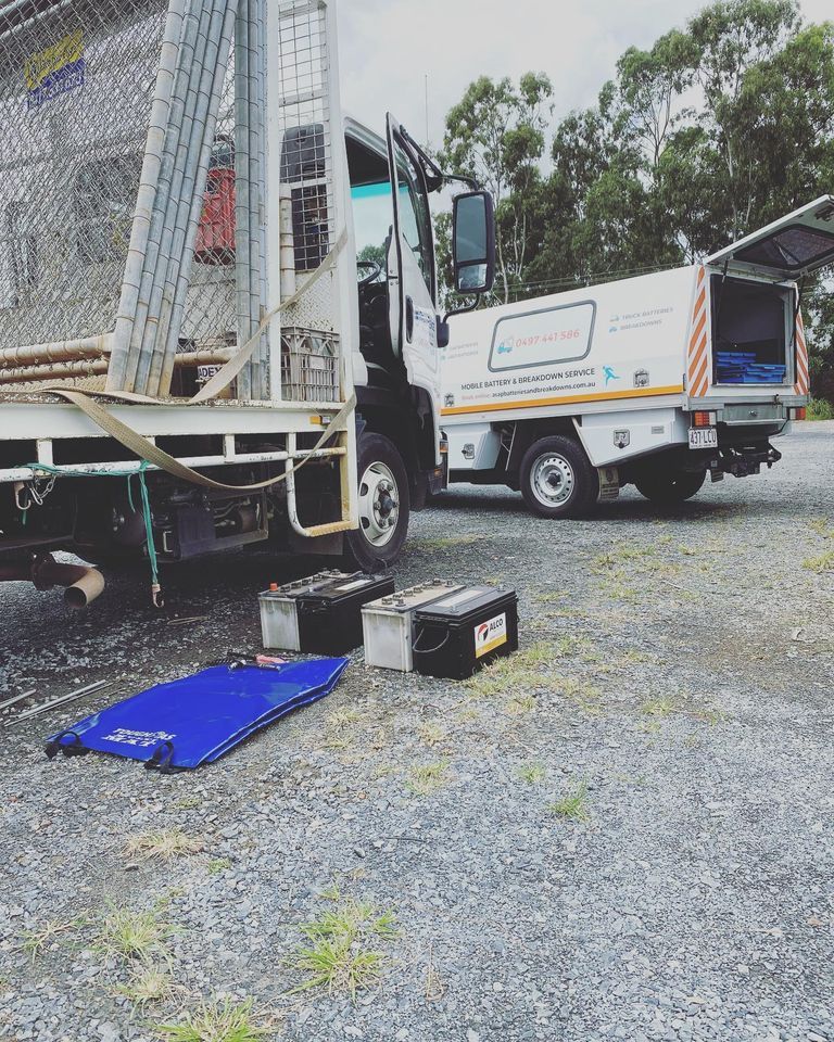 Truck Unloading Batteries — ASAP Batteries & Breakdowns in Burleigh Heads, QLD