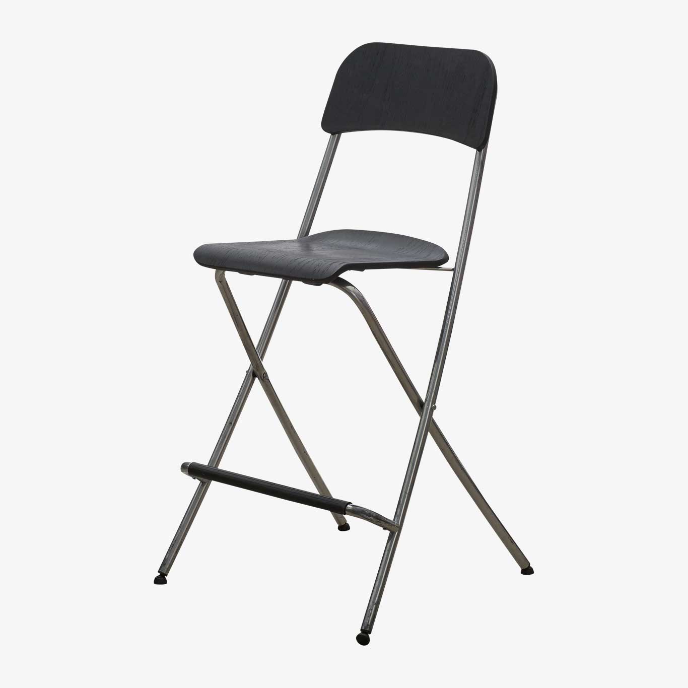 Barstolar med sits och ryggstöd i trä - svarta