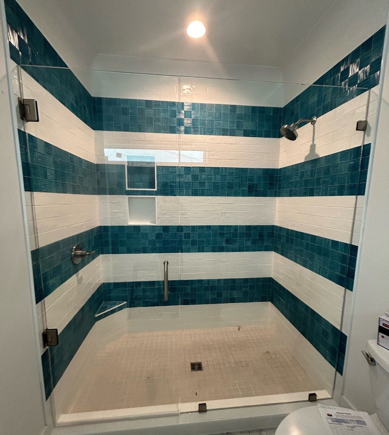 Frameless shower door 155