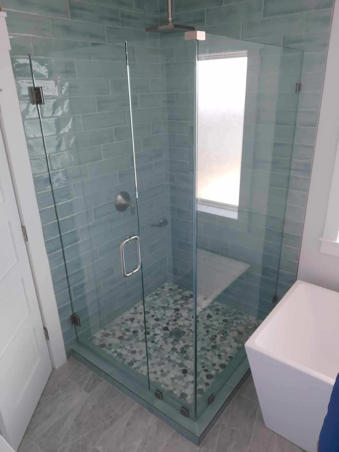 Frameless shower door 131