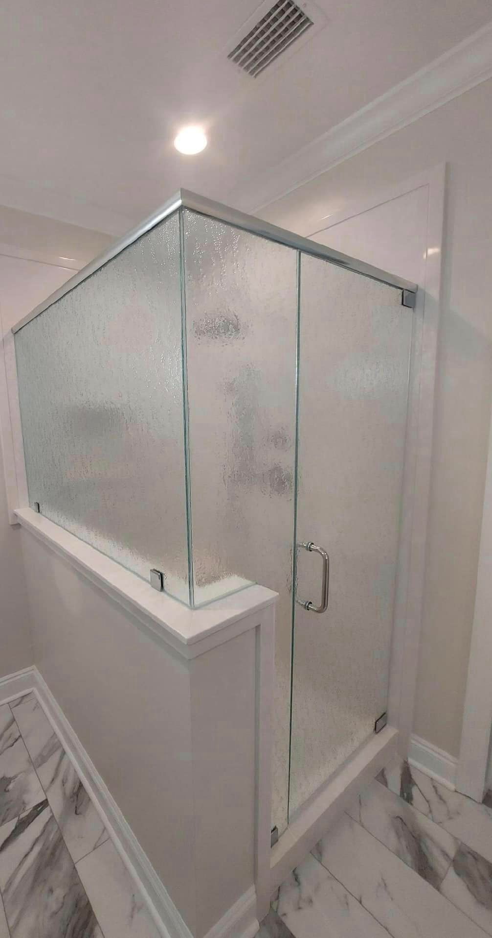 Frameless shower door 143