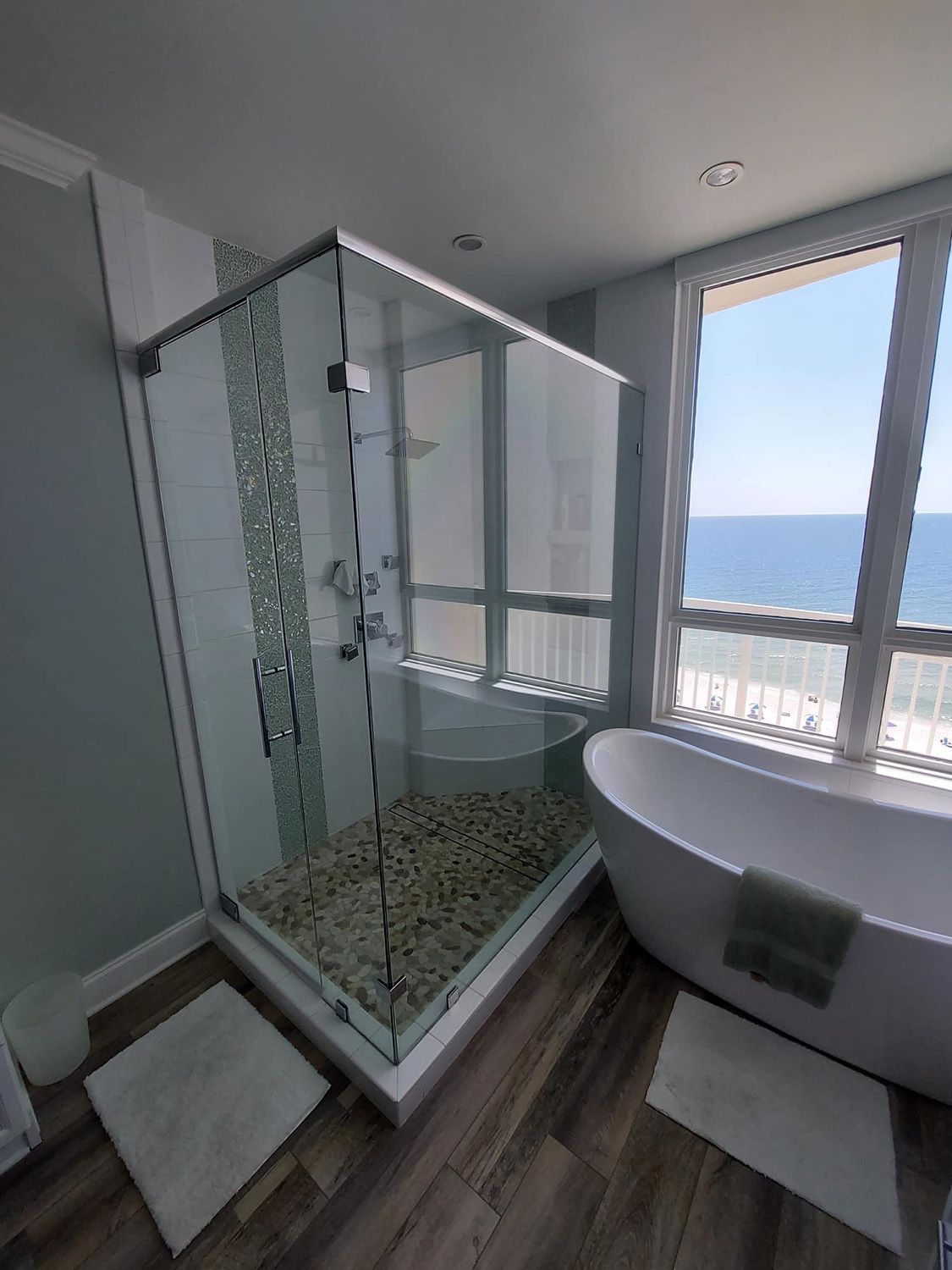 Frameless shower door 142