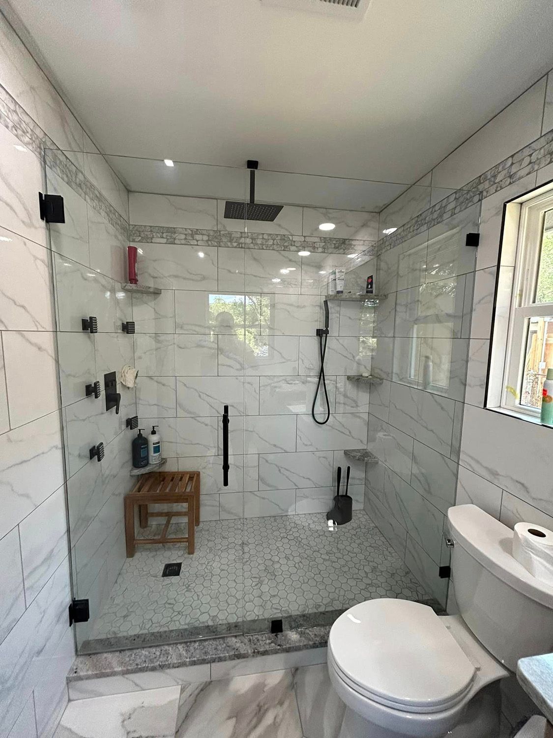 Frameless shower door 94