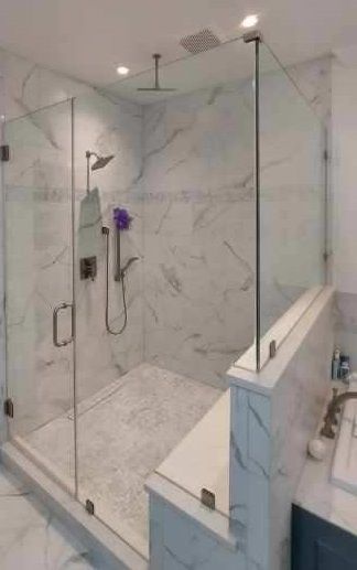 Frameless shower door 122