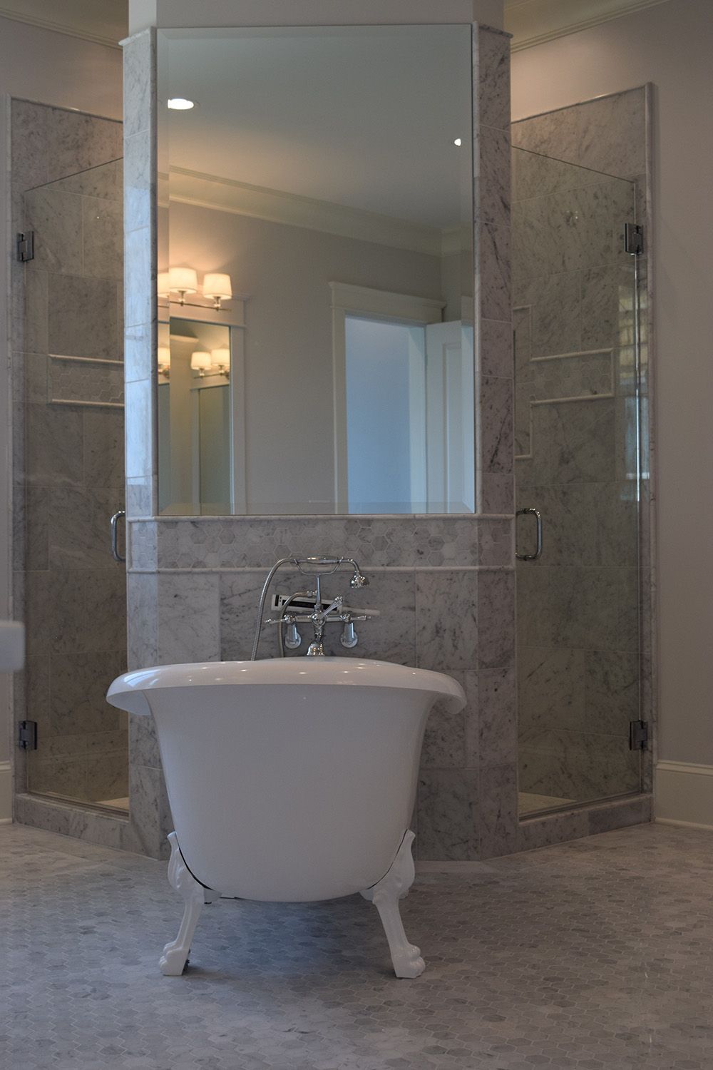 Frameless shower door 74