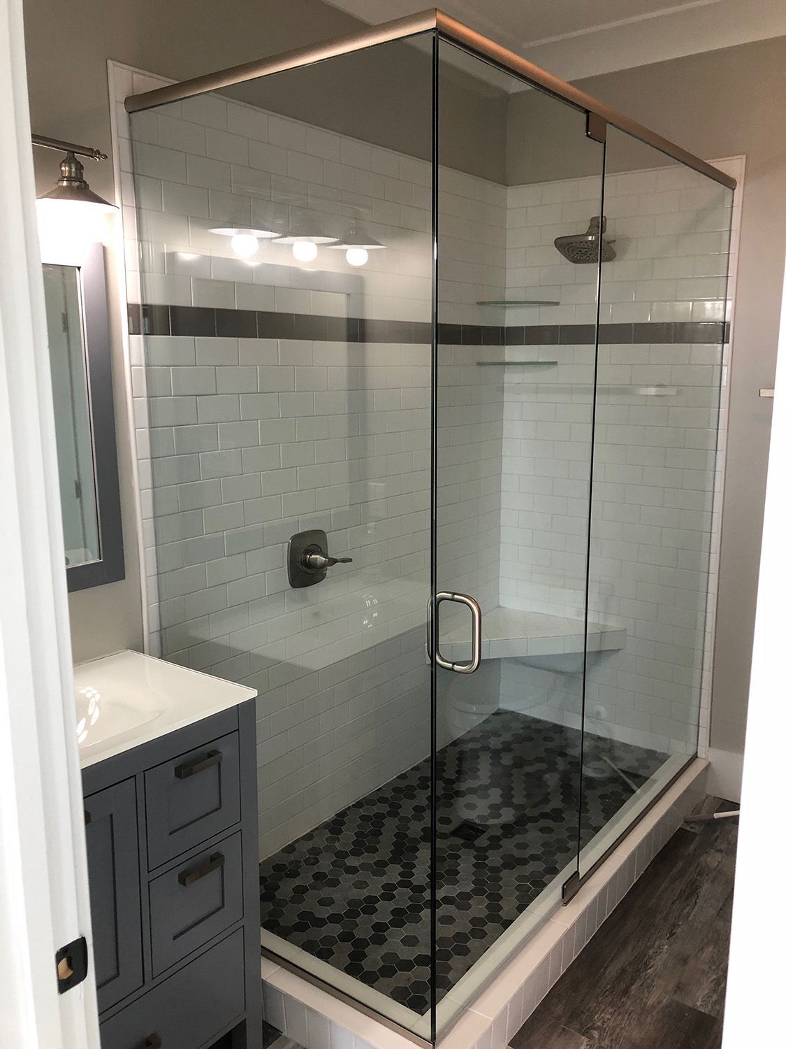 Frameless shower door 72
