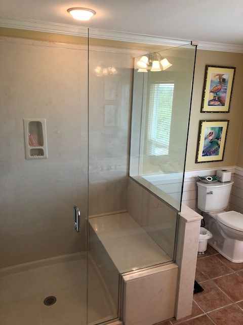 Frameless shower door 71