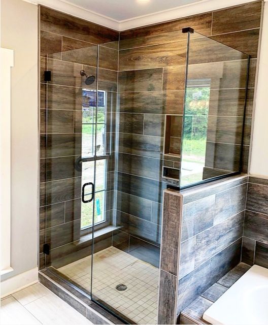 Frameless shower door 45