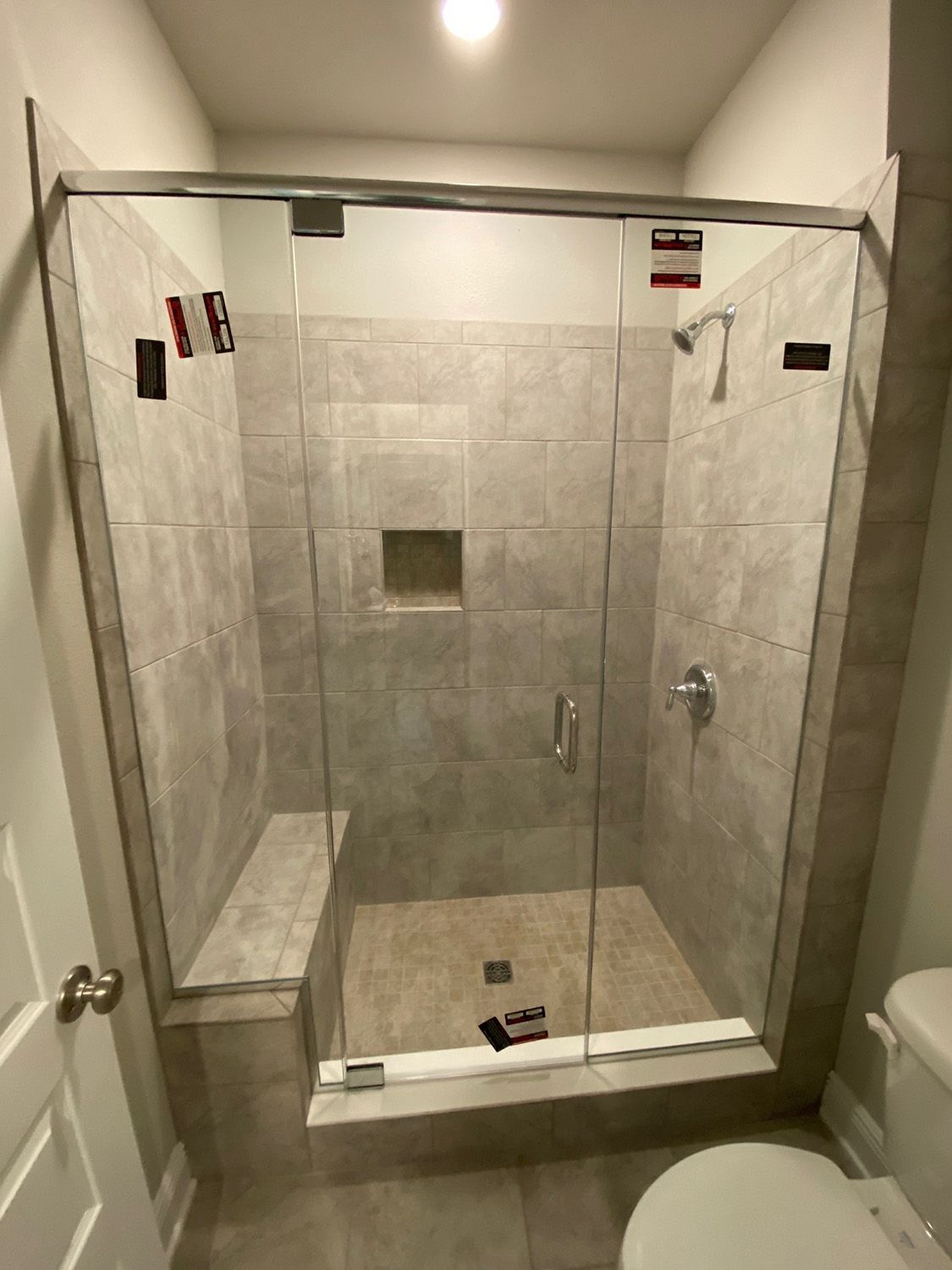 Frameless shower door 38