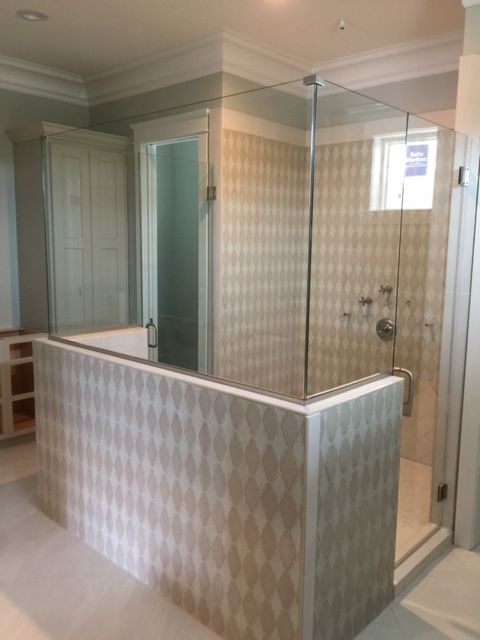 Frameless shower door 34