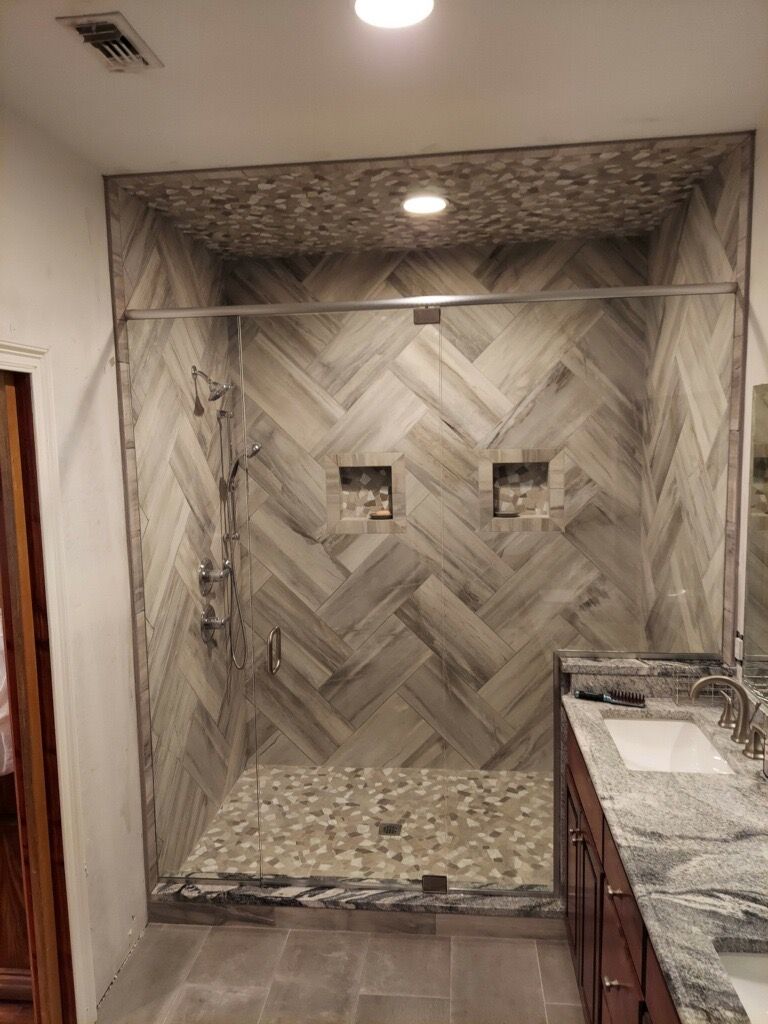 Frameless shower door 27