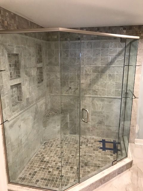 Frameless shower door 26