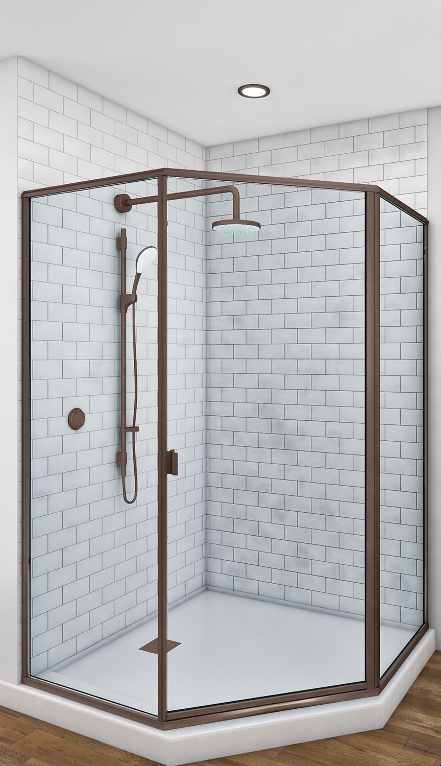 Semi-Frameless shower door 14
