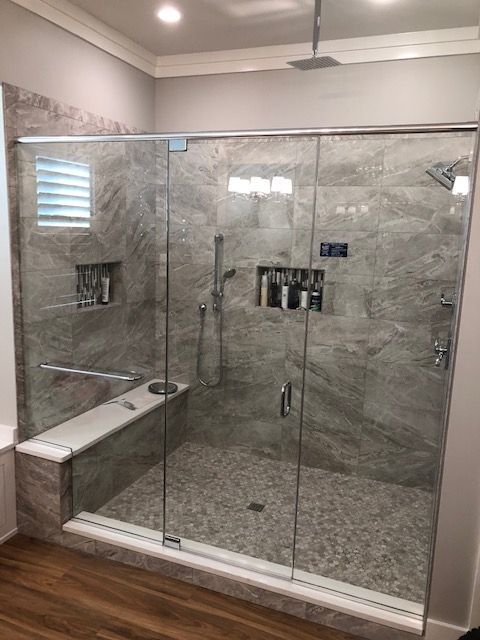 Frameless shower door 12