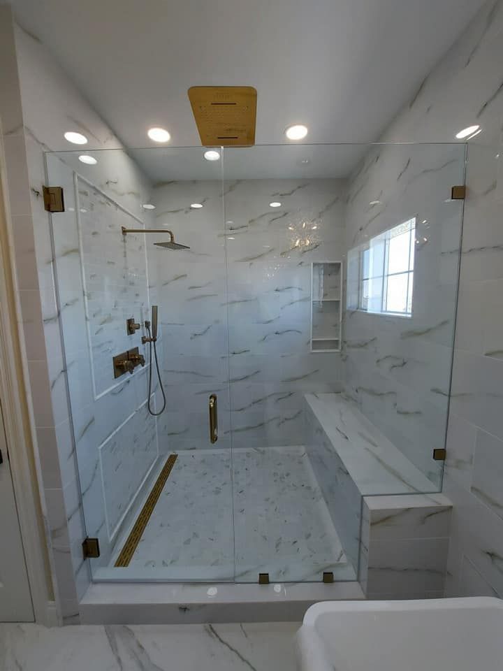 Frameless shower door 9