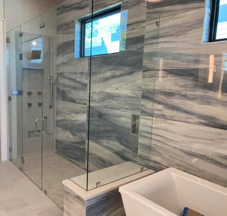 Frameless shower door 4