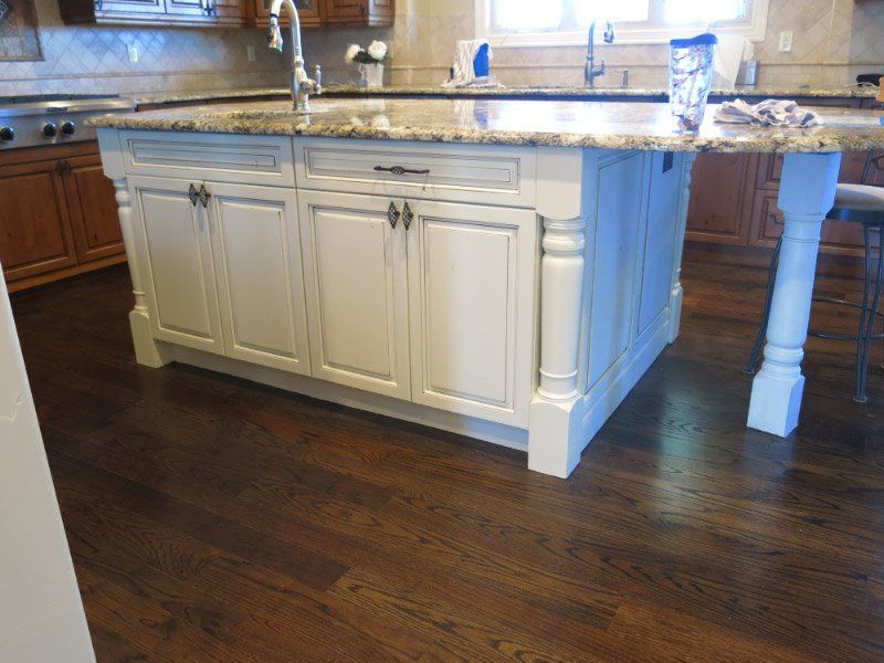 White Dove Painted Kitchen Island