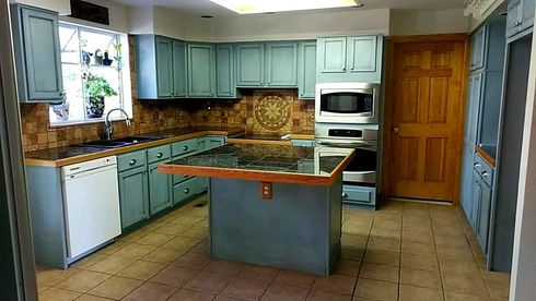 Green Kitchen Painted